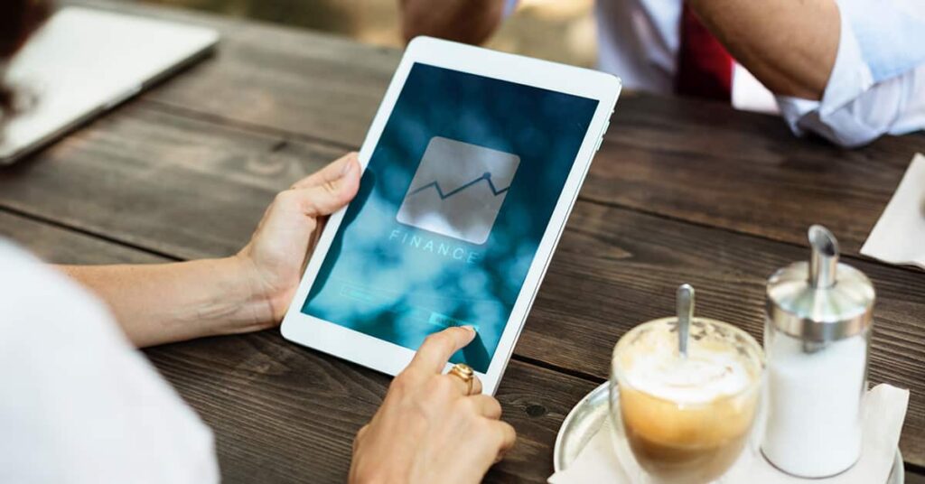 Finance on tablet