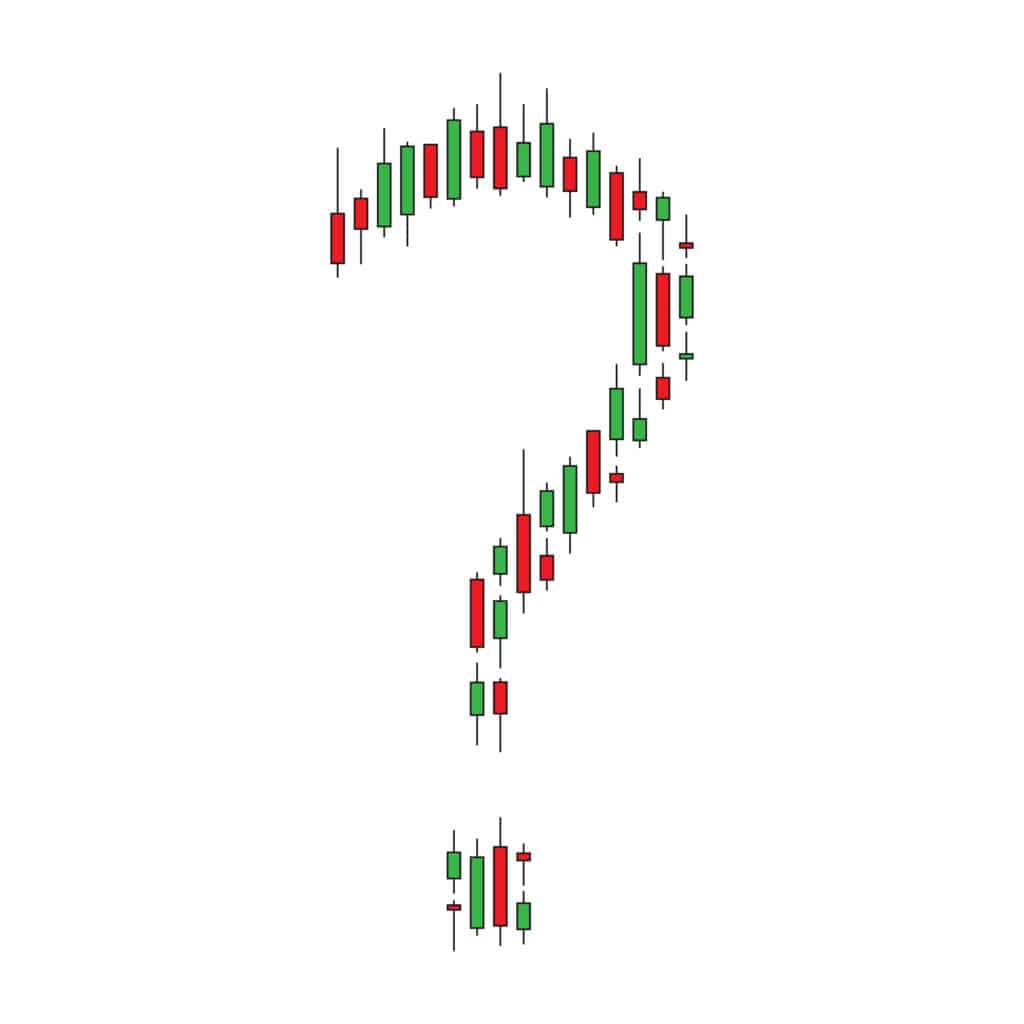 Japanese candlestick question mark vector illustration